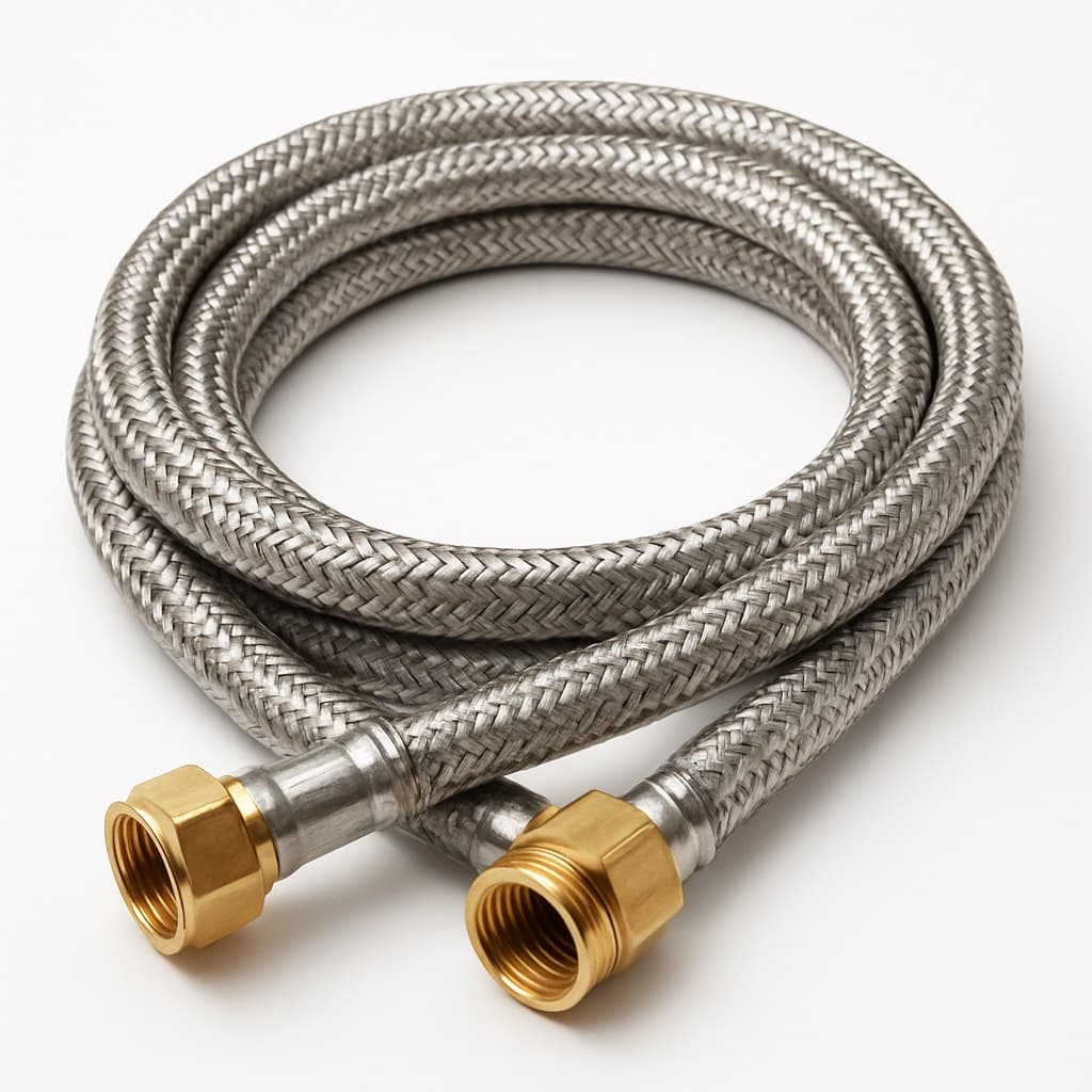 Manguera para Gas Reforzada en Aluminio 3/8 a 3/8 — vista general