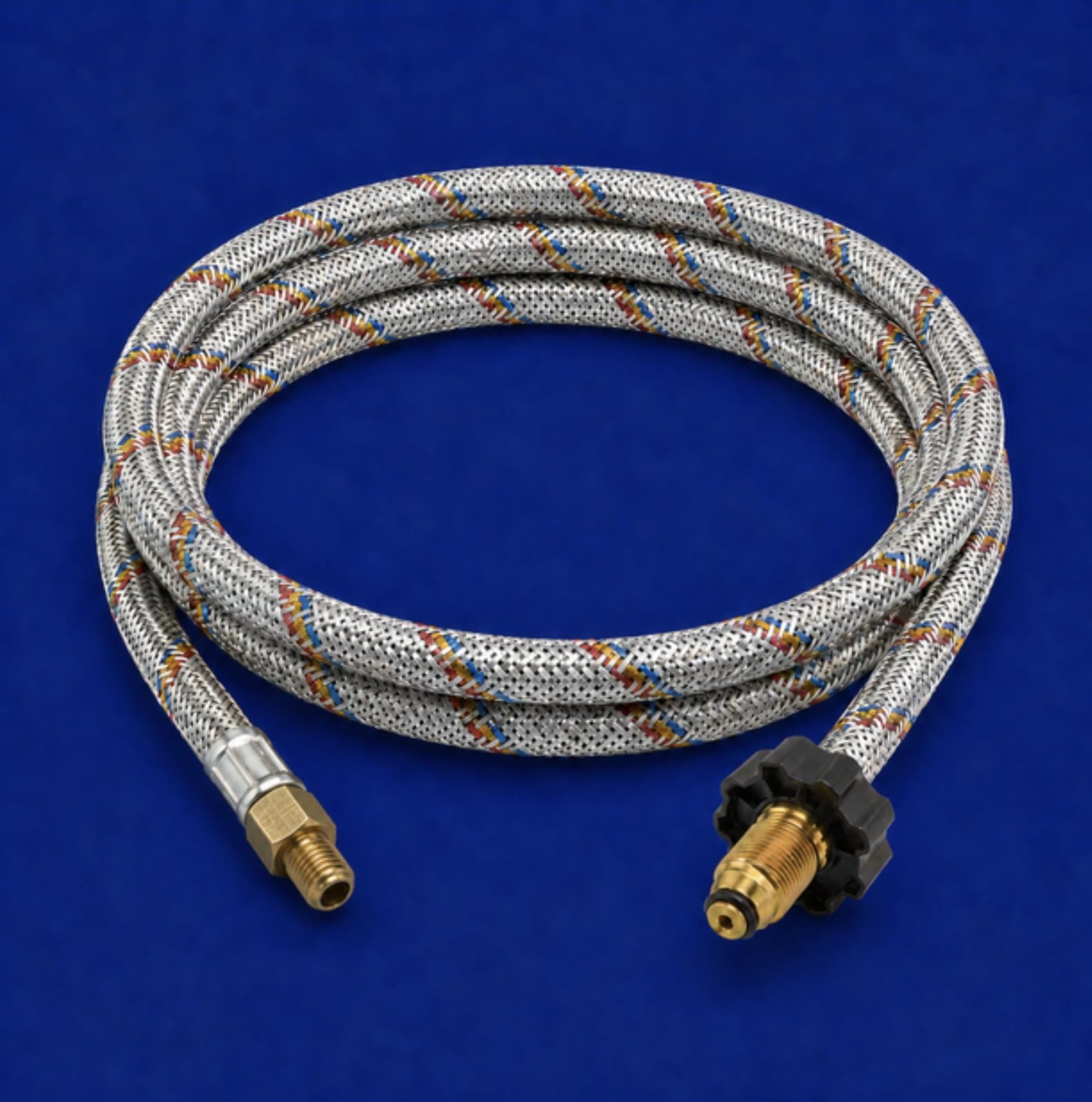 Manguera para Gas Reforzada en Aluminio PIGTAIL a Regulador 5/16 — vista general