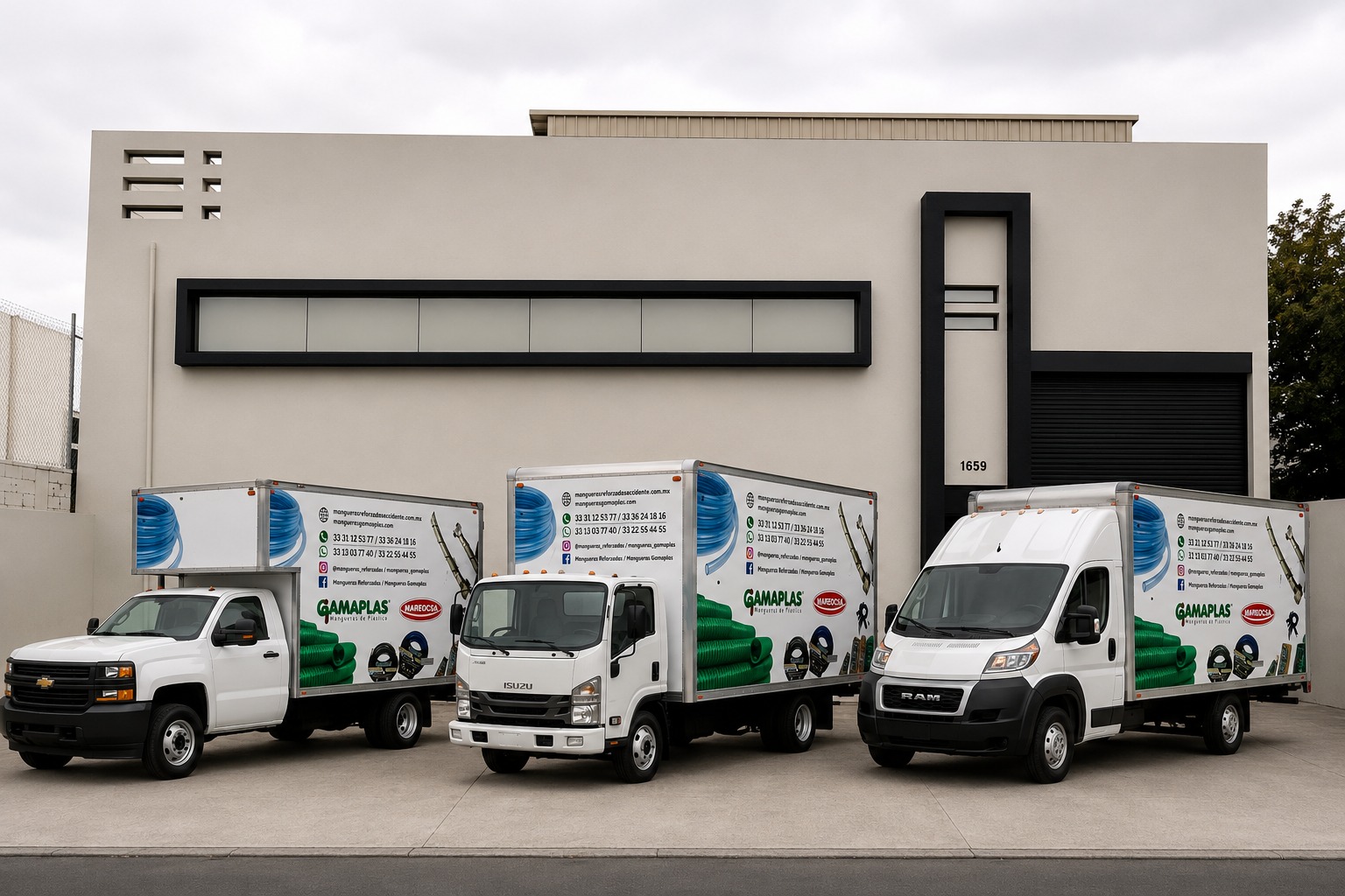 Flota de camiones MAREOCSA — entregas a distribuidores